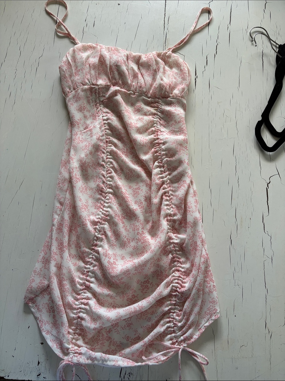 Princess Polly Light Pink Floral Ruched Mini Dress